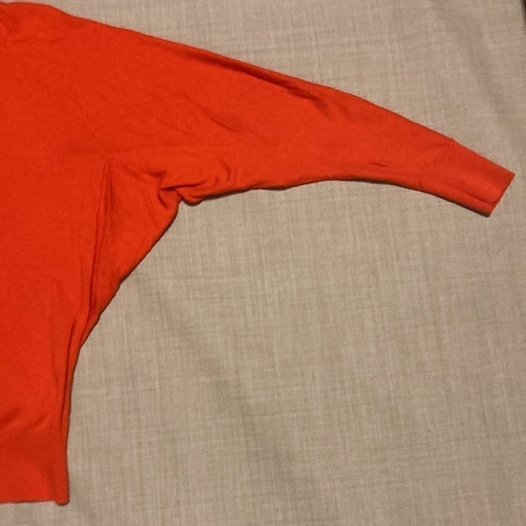 XS loft red . sweater . batwing . tie neck Ann Taylor loft collection - Picture 7 of 7